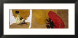 Two Women Painting on a Wall  Khuri  Thar Desert  Jaisalmer  Rajasthan  India