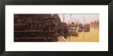 Lobster Traps with Motorboats Moored at a Harbor  Little Harbor  Cherry Hill  Nova Scotia  Canada