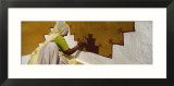 Woman Painting on a Wall  Thar Desert  Jaisalmer  Rajasthan  India