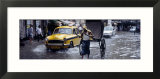 Cars and a Rickshaw on the Street  Calcutta  West Bengal  India