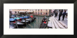 Gondolas in a Canal  Grand Canal  Venice  Italy