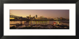 Buildings Lit Up at Dusk  Cincinnati  Ohio  USA
