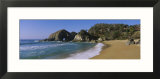 Rock Formations on the Beach  Zipolite Beach  Puerto Angel  Oaxaca  Mexico