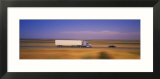 Truck and a Car Moving on a Highway  Highway 5  California  USA