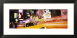 Yellow Taxi on the Road  Times Square  Manhattan  New York City  New York  USA