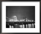 Night Scene on the Thames Showing Battersea Power Station and the Bridge