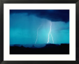 Lightning Over Great Basin Desert  Four Corners Monument Navajo Tribal Park  Utah  USA