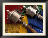 Prayer Wheels and Flags  Lhasa  Tibet