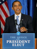 President-Elect Barack Obama Making Opening Statement  Press Conference  Nov 7  2008