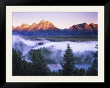 The Grand Tetons from the Snake River Overlook at Dawn  Grand Teton National Park  Wyoming  USA