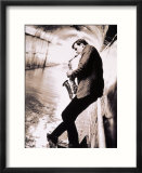 Saxophone player in tunnel