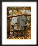Autumn Leaves On Chair By Lake  Ontario  Canada