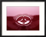 Water Drop in Red Puddle