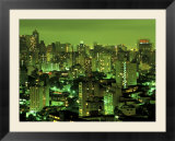 Evening view of Sao Paulo  Brazil