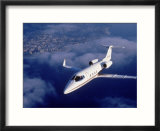 Lear jet in flight