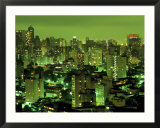 Evening view of Sao Paulo  Brazil