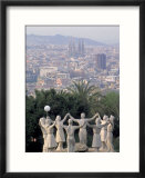 Sculpture with Barcelona in Background  Spain