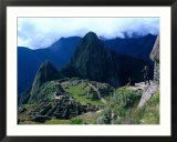 Tourists at Inca Ruins of Machu Picchu  Peru