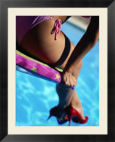 Mexican Woman in Bikini by Swimming Pool