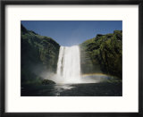 View of Skogafoss waterfall in Iceland