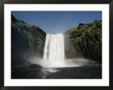 View of Skogafoss waterfall in Iceland
