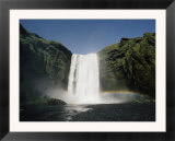 View of Skogafoss waterfall in Iceland