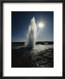 View of a geyser called Strokkur  the Churn  located near Geysir