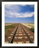 A view of the Indian Pacific Railroad crossing the Nullarbor Plain