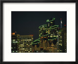 San Diego High Rises Brightly Lit at Night