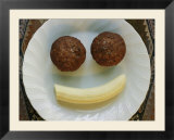 Smiling Breakfast of Muffins and a Banana