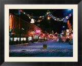 Second Avenue  the main business street in Fairbanks  decorated for Christmas