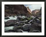Colorado River flows over a rocky streambed