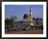 Crowds Gather in Front of Kano Mosque During Celebrations for Durbar Festival  Kano  Nigeria