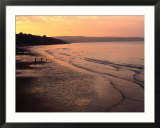 Sunset Over Beach At Low-Tide Whitby  England