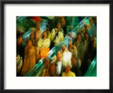 Crowded Escalator in Times Square  Causeway Bay  Hong Kong  China