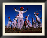 Stick Dancers Performing at Annual Elephant Festival  Jaipur  India