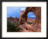 Looking Through an Arch in Arches National Monument  Utah  Arches National Park  USA