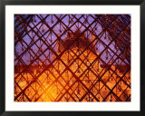 The Louvre Through It's Glass Pyramid  Paris  France