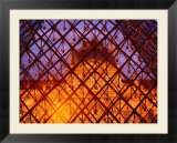 The Louvre Through It's Glass Pyramid  Paris  France