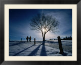 Couple Hiking on a Path with Winter Sun  Zurich  Switzerland