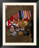 Medals on Breast of War Veteran  Warsaw  Poland