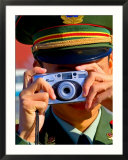 Guard Using His Camera on National Day in Tiananmen Square  Beijing  China