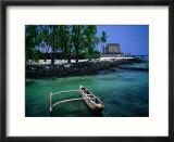An Outrigger Canoe on the South Kona Coast  Puuhonua O Honaunau National Park  Hawaii  USA