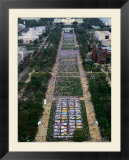 Washington Mall and NAMES Project AIDS Memorial Quilt from the top of Washington Monument