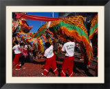 Dragon Procession at Harvest Moon Festival in Chinatown  San Francisco  California  USA