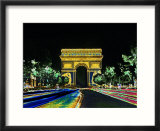 Champs Elysees and Arc de Triomphe  Paris  France