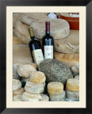 Wine and Cheese at Open-Air Market  Lake Maggiore  Arona  Italy