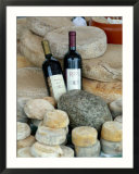 Wine and Cheese at Open-Air Market  Lake Maggiore  Arona  Italy