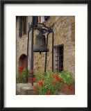 Bronze Bell  Geraniums and Farmhouse  Tuscany  Italy