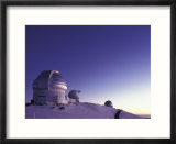 Observatories at Summit of Mauna Kea  Big Island  Hawaii  USA